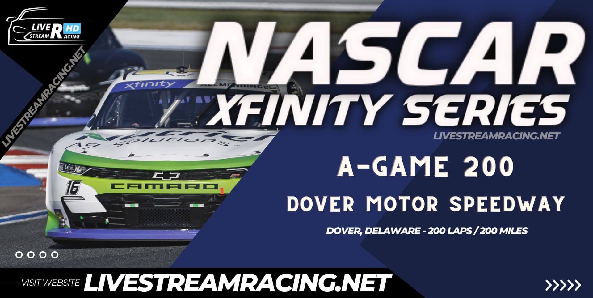 A-GAME 200 Nascar Xfinity Series live stream 2023 at Dover