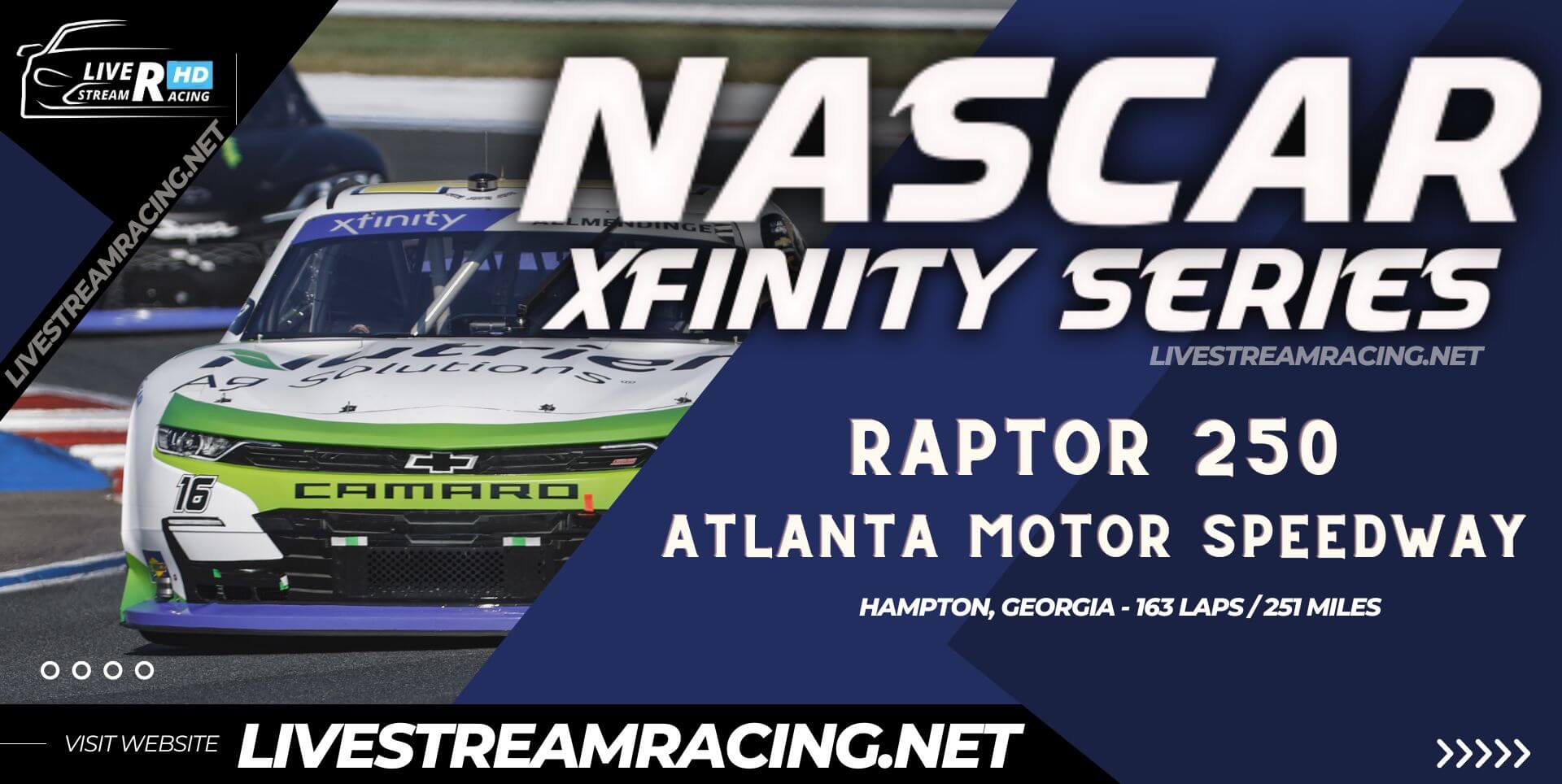 RAPTOR 250 Nascar Xfinity Series Live Stream 2023 At Atlanta