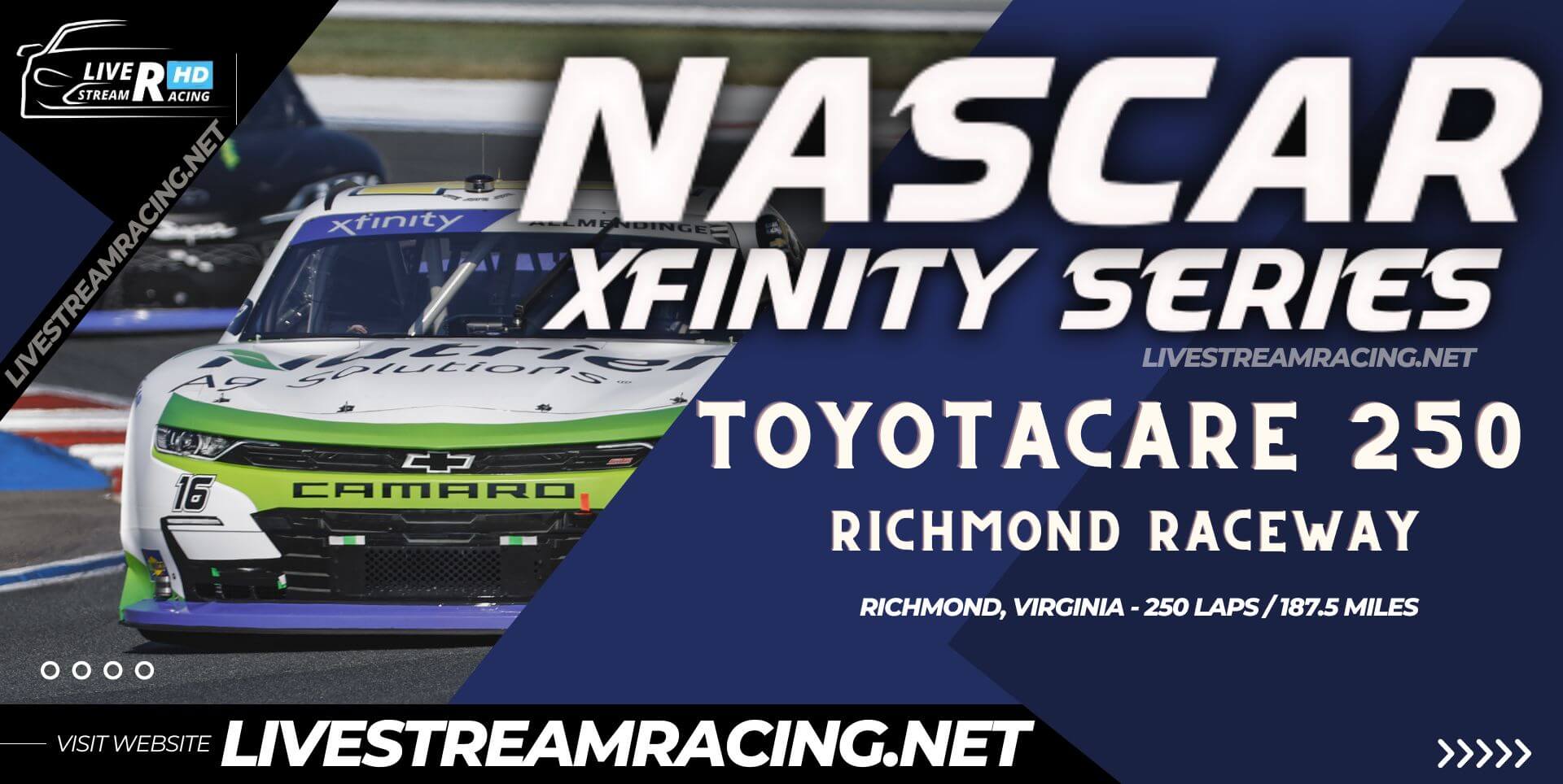 ToyotaCare 250 Nascar Xfinity Series Live Stream 2023 at Richmond