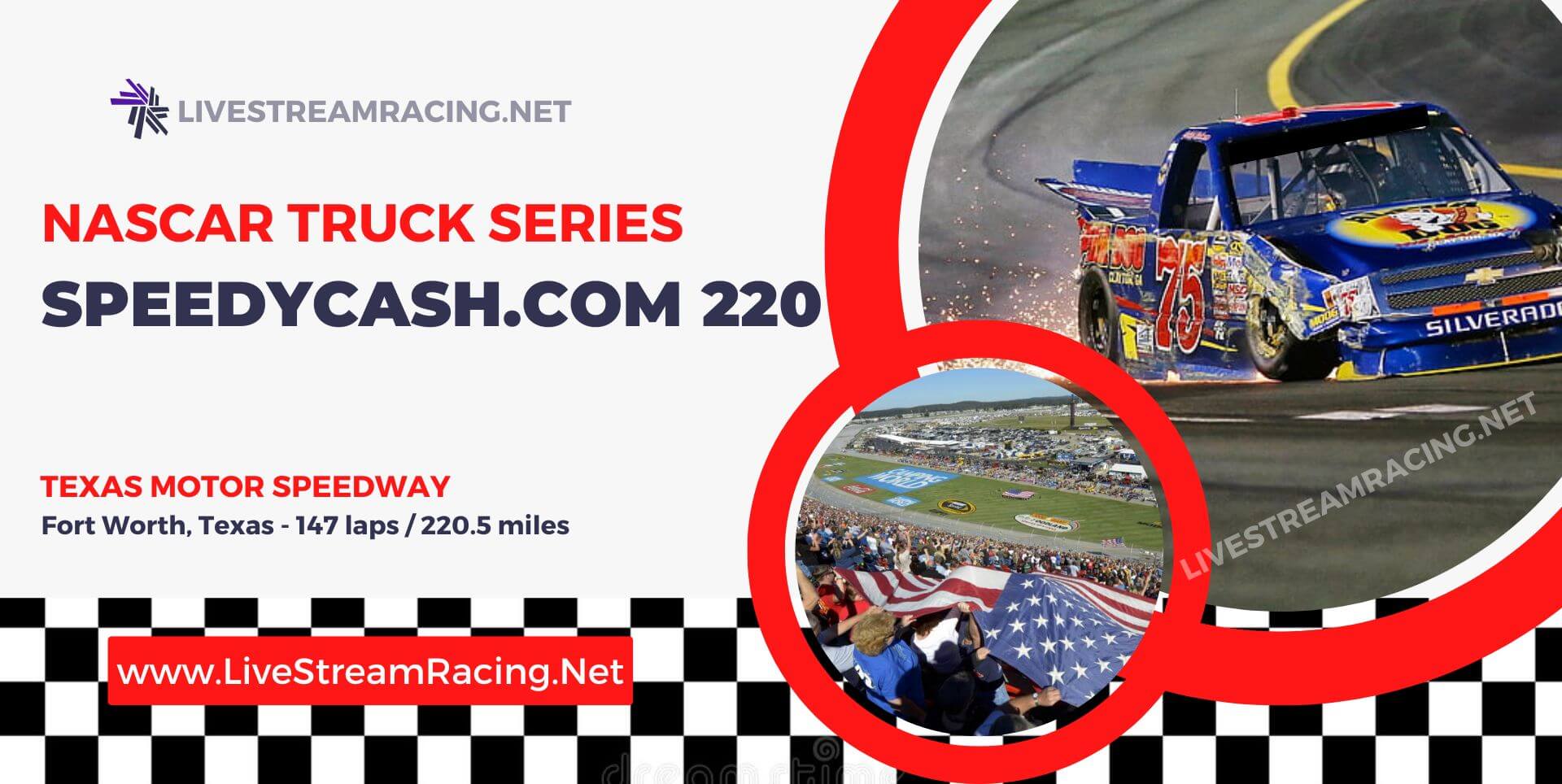 SpeedyCash.com 220 Nascar Truck Series Live Stream 2023 at Texas